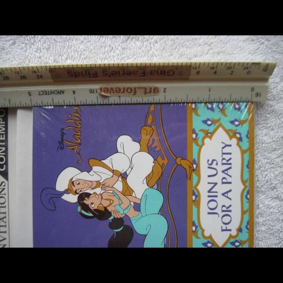 Disney's Aladdin Join Us For A Party Jasmine Invitations Contempo Birthday Event - Picture 2 of 4